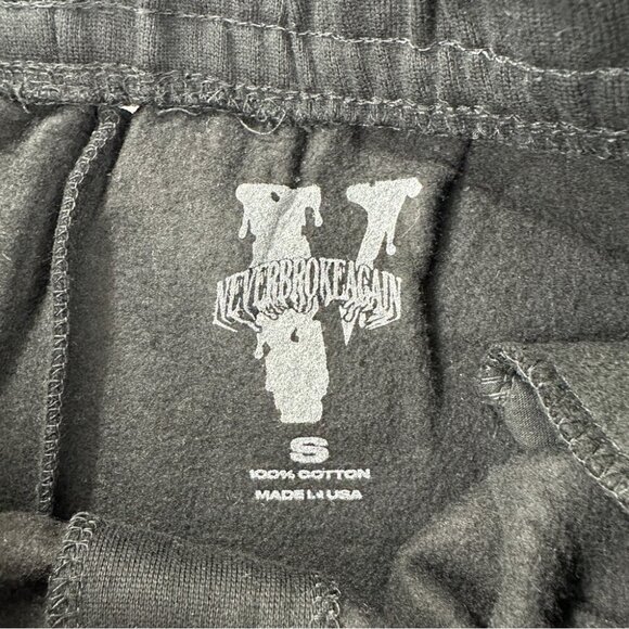 Vlone x Never Broke Again Black Sweatpants Men's Size Small - Picture 3 of 12